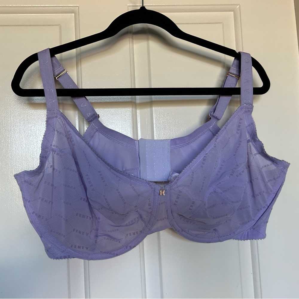 Savage Fenty Sheer Lavendar Bra